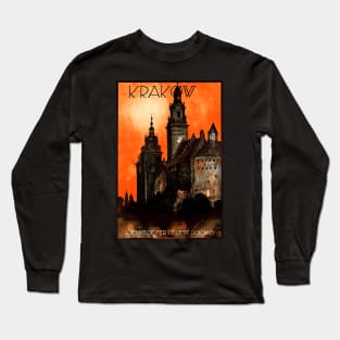 Vintage Travel Poster - Krakow Long Sleeve T-Shirt